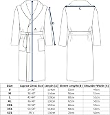 Adore Home Mens 100% Cotton Bathrobe Black Large Shawl Collar view 4