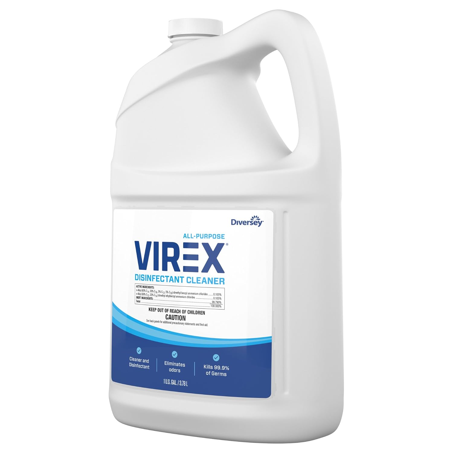 Diversey-CBD540557 Virex All Purpose Disinfectant Cleaner - Kills 99.9% of Germs and Eliminates Odors - 1 Gallon (2 Pack): Industrial & Scientific