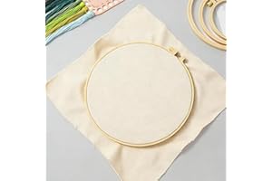 Adjustable Round Embroidery Hoop, 20cm (7.9 Inch) Double Ring Craft Frame for Hand Embroidery, Cross Stitch, Needlework and F