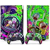XSUID PS5 Skin - Disc Edition Anime Console and Controller Accessories Cover Skins PS5 Controller Skin Gift Skins for Console Full Set Green