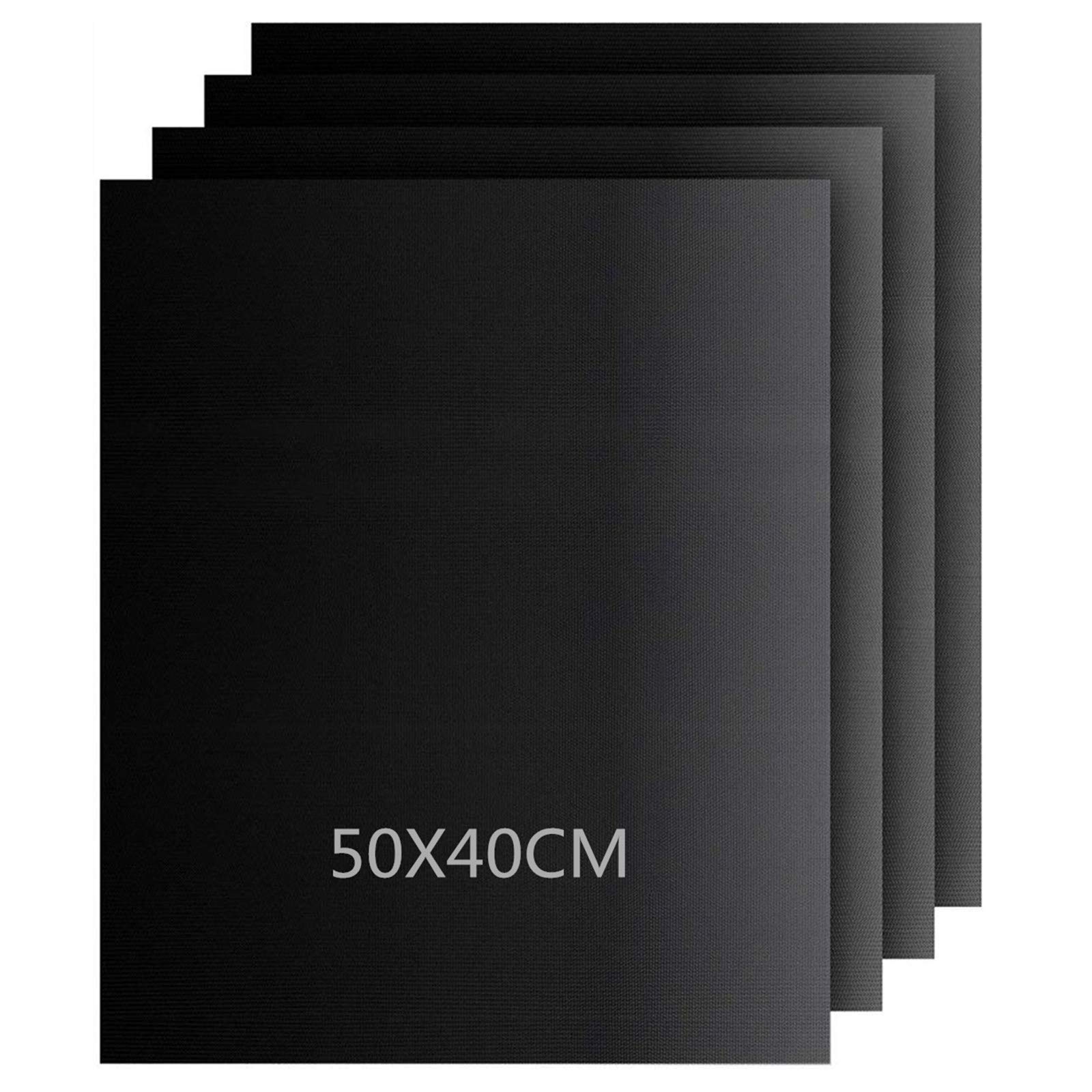 Aiqulai Oven Liners set of 4 (set of 3 + 1 ) - reusable premium grill and baking mat with Teflon non-stick coating for grill and oven, grill mat extra large 50 x 40 cm