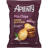 Amazon Brand, Aplenty Parmesan Pita Chips, Garlic And Herbs, 8 Oz