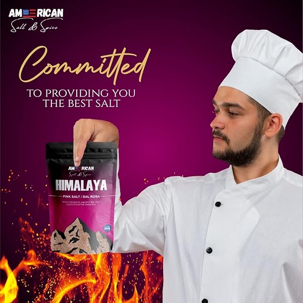 AMERICAN SALT & SPICE HIMALAYA PINK SALT – TABLE SALT 1.76LB – 100% NATURAL HIMALAYAN- CONTAINS 84 MINERALS – FOR COOKING AND ALSO SUITABLE FOR BODY BATH SCRUBS
