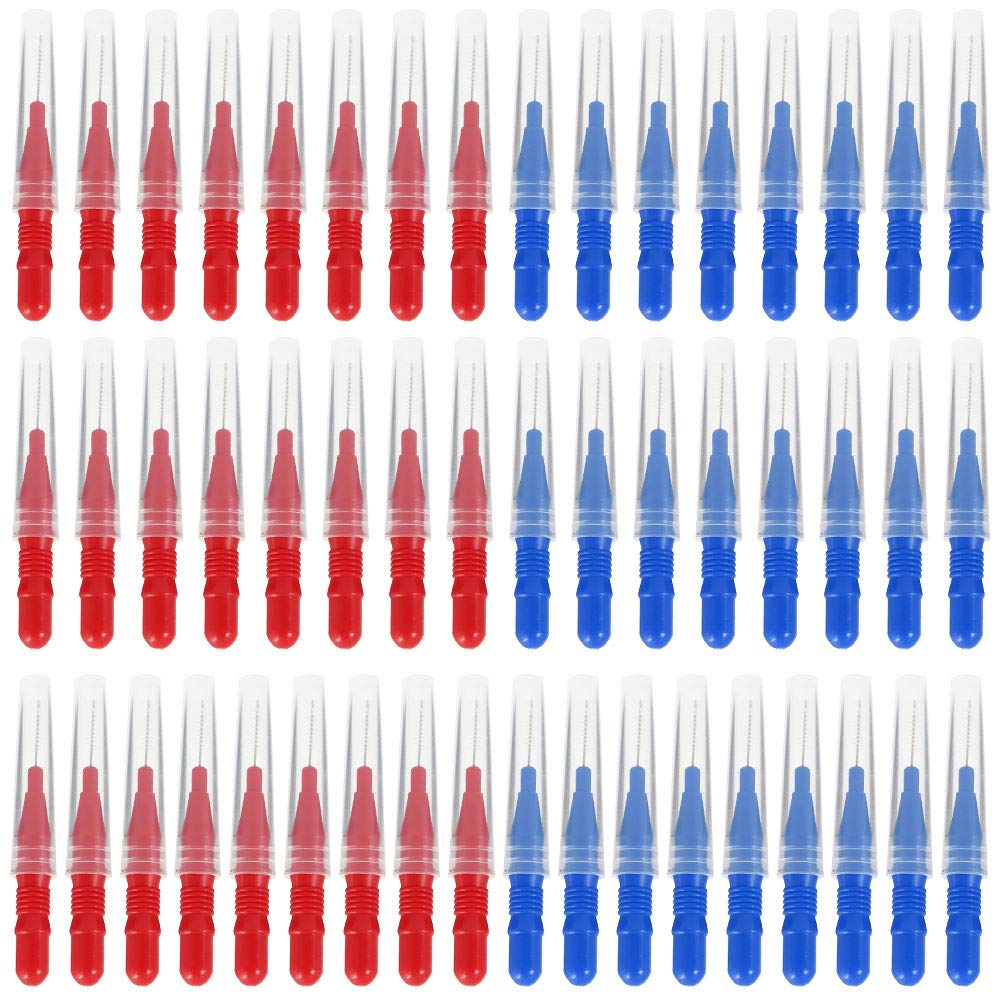 Interdental Brushes 50PCS Toothpick 2.5mm,3mm Tooth Cleaner Tooth Flossing Head Soft-Picks Healthy Dental Hygiene Brush Dental Pick for Daily Healthy Teeth and Gums