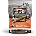 Zoe Better Than Rawhide Twists for Dogs, Peanut Butter Flavor, 12 Pack (5.2 oz)