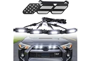 BRETREWRI Led Grill Grille Lights for 2021 2022 2023 2024 Toyota 4Runner Sr5 Limited Trd-pro sport off-road Front Grill Lights Raptor lights for toyota 4Runner grill Emblems (White)