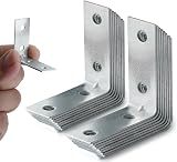ZAVIA 32 Pcs L Brackets for Wood 38x38mm with Screws Galvanised Steel