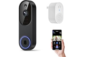 Orbitell Wireless Wi-Fi Video Doorbell Camera with Two Way Audio, Night Vision, Cloud Storage, Smart AI Motion Detection, Support 2.4GHz Wi-Fi only