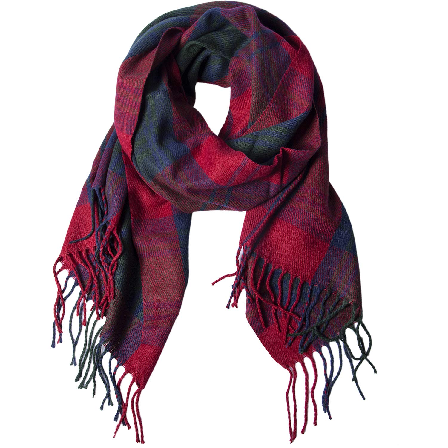 Chalier Fashion Ladies Scarf for Women UK Soft Warm Winter Scarves Secret Santa Gifts Checked Long Blanket Shawl Xmas Stocking Fillers and Birthday Mum Girls