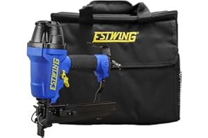 Estwing EFS16 Pneumatic 16-Gauge 1" Fencing Stapler with Adjustable Metal Belt Hook, 1/4" NPT Industrial Swivel Fitting, and 
