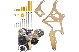 TENGBASE LS Engine Conversion Bracket Kit, Serpentine System for Alternator and Power Steering, Fits LS1 LS2 LS3 LS6 LS7 4.8-6.2L