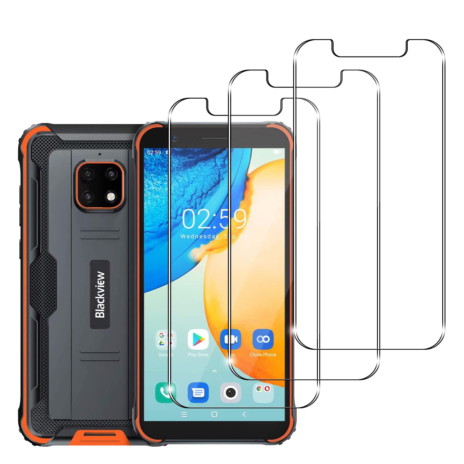 [Pack of 3] Tempered Glass Phone Screen Protector for Blackview BV4900 Pro, 9H Tempered Glass Film, Anti-Scratch Glass Film, Free from Scratches, HD Screen Protector