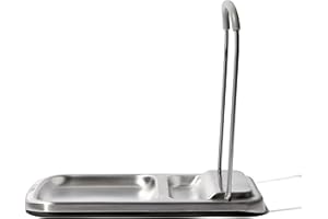 OXO Spoon Rest with Lid Holder, 3x4x1in, Stainless Steel