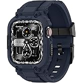 amBand M1 Sport Case Band for Apple Watch Ultra 3/2/1 & SE 3/2/1 & Series 11 10 9 8 7 6 5 4 3 49mm 46mm 45mm 44mm 42mm 41mm 40mm 38mm, Shockproof & Scratch Resistant Rugged Bumper for Men