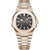 Poedagar Man Fashion Wristwatch Business Stainless Steel Band Quartz Men Watch Waterproof Luminous Date Square Men's Watches