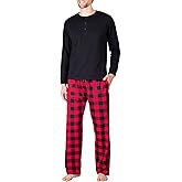 SLEEPHERO Men’s Pajama Set – Breathable Long Sleeve Shirt & Soft Cotton Lounge Pants – Year-Round Sleepwear