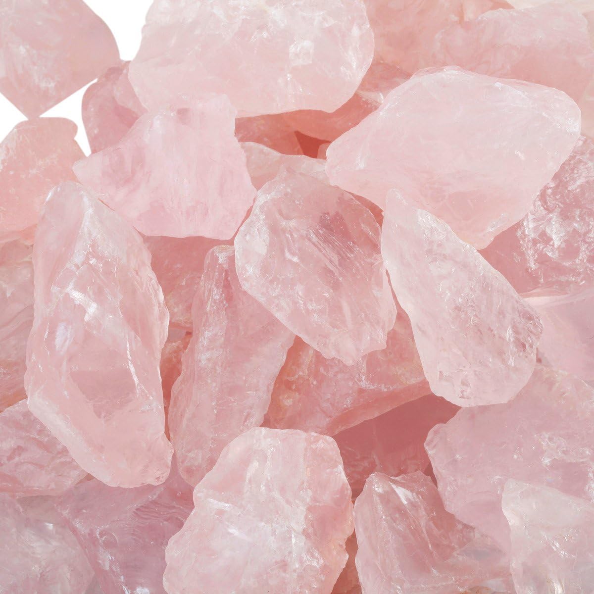 Shanxing 1lb/460g Natural Rose Quartz Raw Crystals Bulk - Image 3