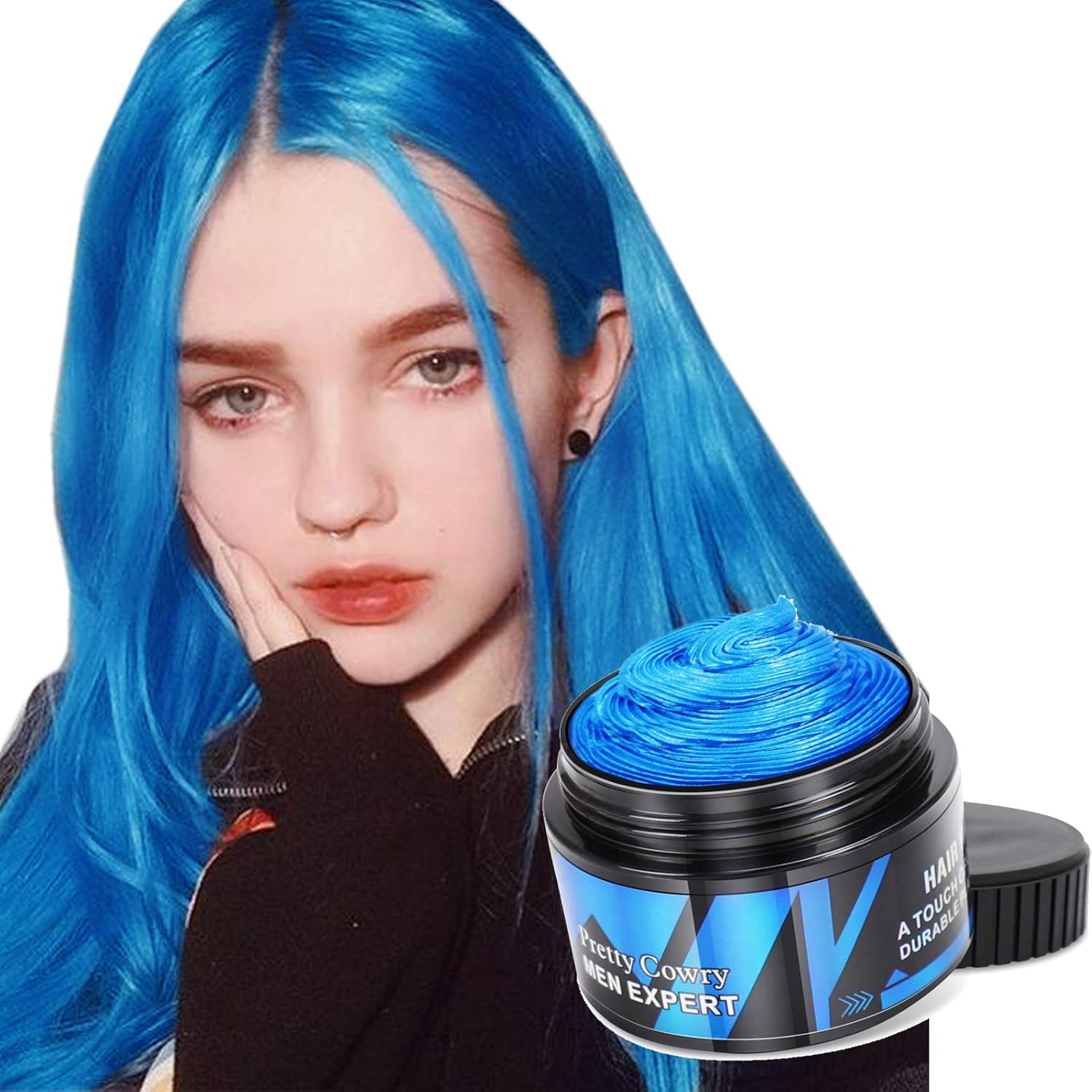 Temporary Hair Color Wax Blue Temporary Hair Dye Instant Natural Matte Hairstyle