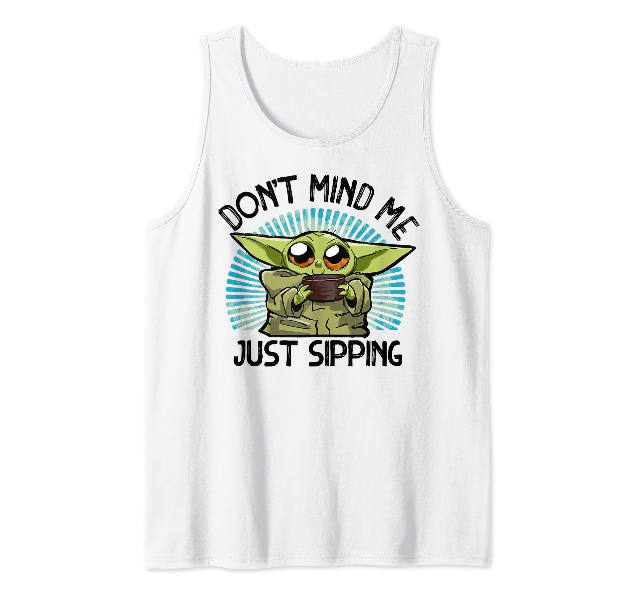 Star Wars The Mandalorian The Child Just Sipping Portrait Tank Top
