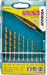 YOKOCUT HSS Hex Shank Drill Bit Set Titanium 1.5-5mm Quick Change + Step Bit view 7