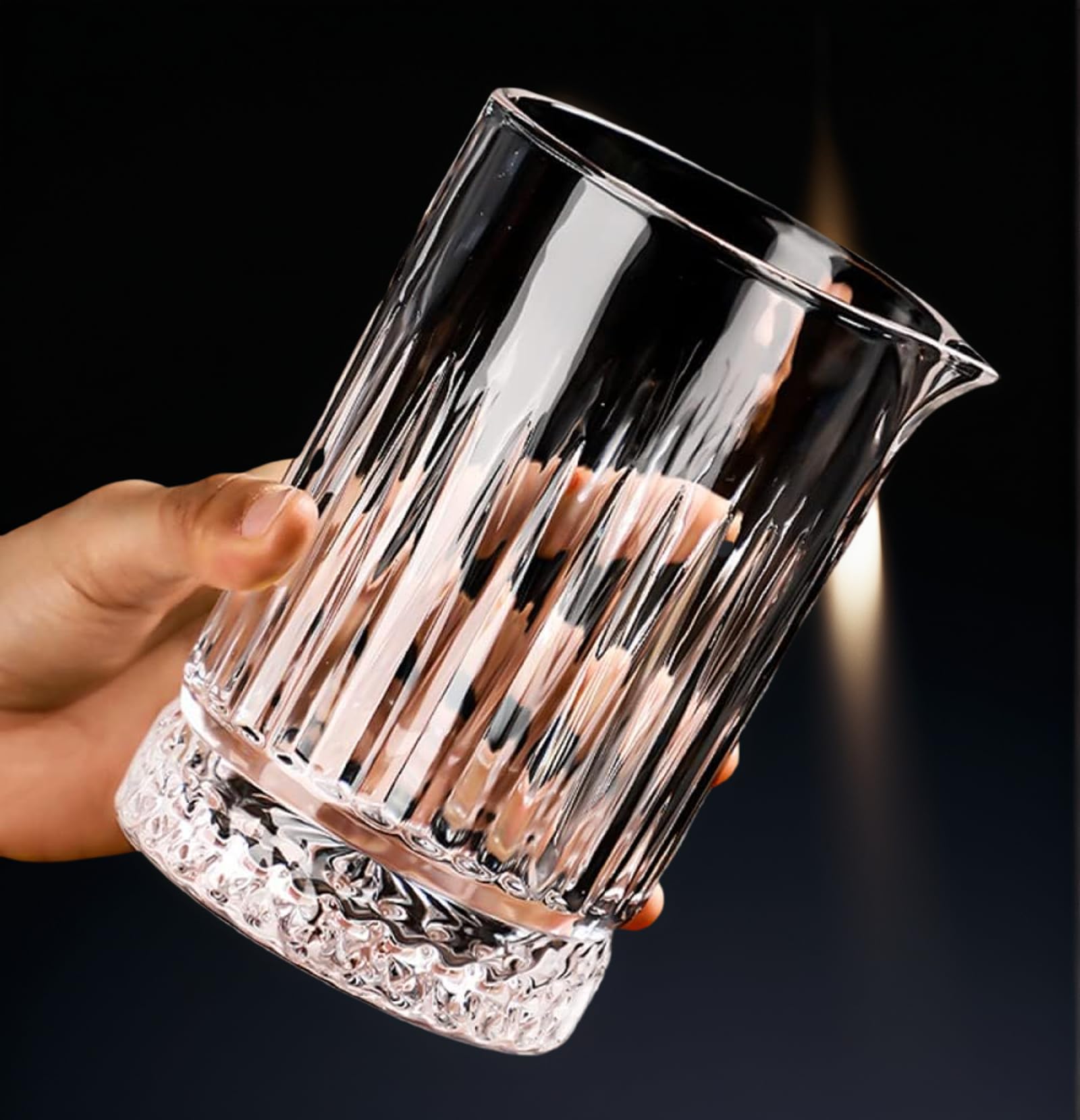 Photo 1 of 21oz Cocktail Mixing Glass Bartender Barware- Hand Blown Barware with - Professional Bartender Kit for Martini, Manhattan, Old Fashioned - Wedding Anniversary Birthday Christmas Gift for Home Bar