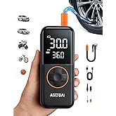 AstroAI L4 Tire Inflator Portable Air Compressor, 150PSI Portable Air Pump for Car Tires with Pressure Gauge LED Light, Electric Air Pump Quick Inflation for Cars, Motorcycles, Bikes, Tires, Balls