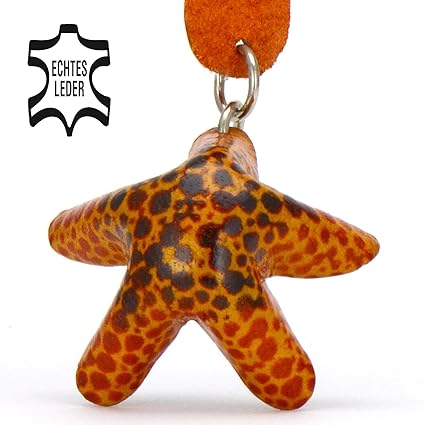 Monkimau Seestern-e Leder Zoo-Tiere Schlüssel-Anhänger