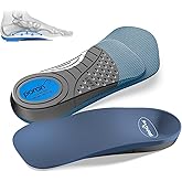 Arthritis Support Insert Insoles for Men - Welnove Arch Support Inserts for Heel Pain, Plantar Fasciitis- 3/4 Heel Cushion Insoles for Achilles Tendonitis, Heel Spur-Men 5-8.5|Women 6-9