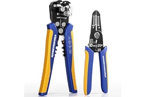 haisstronica Wire Stripper Tool Set, 10-24 AWG Self-Adjusting & Manual, Heavy Duty Electrical Wire Strippers for Electronics Repair, Electrician Wiring, DIY Projects