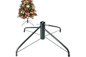 EZYDECOR Christmas Tree Stand for Artificial Trees 20.5 Inch Replacement Xmas Tree Stand Base for 4 Ft to 8 Ft Trees Metal Artificial Tree Stands for Up to 1.26 Inch Tree Pole (Green)