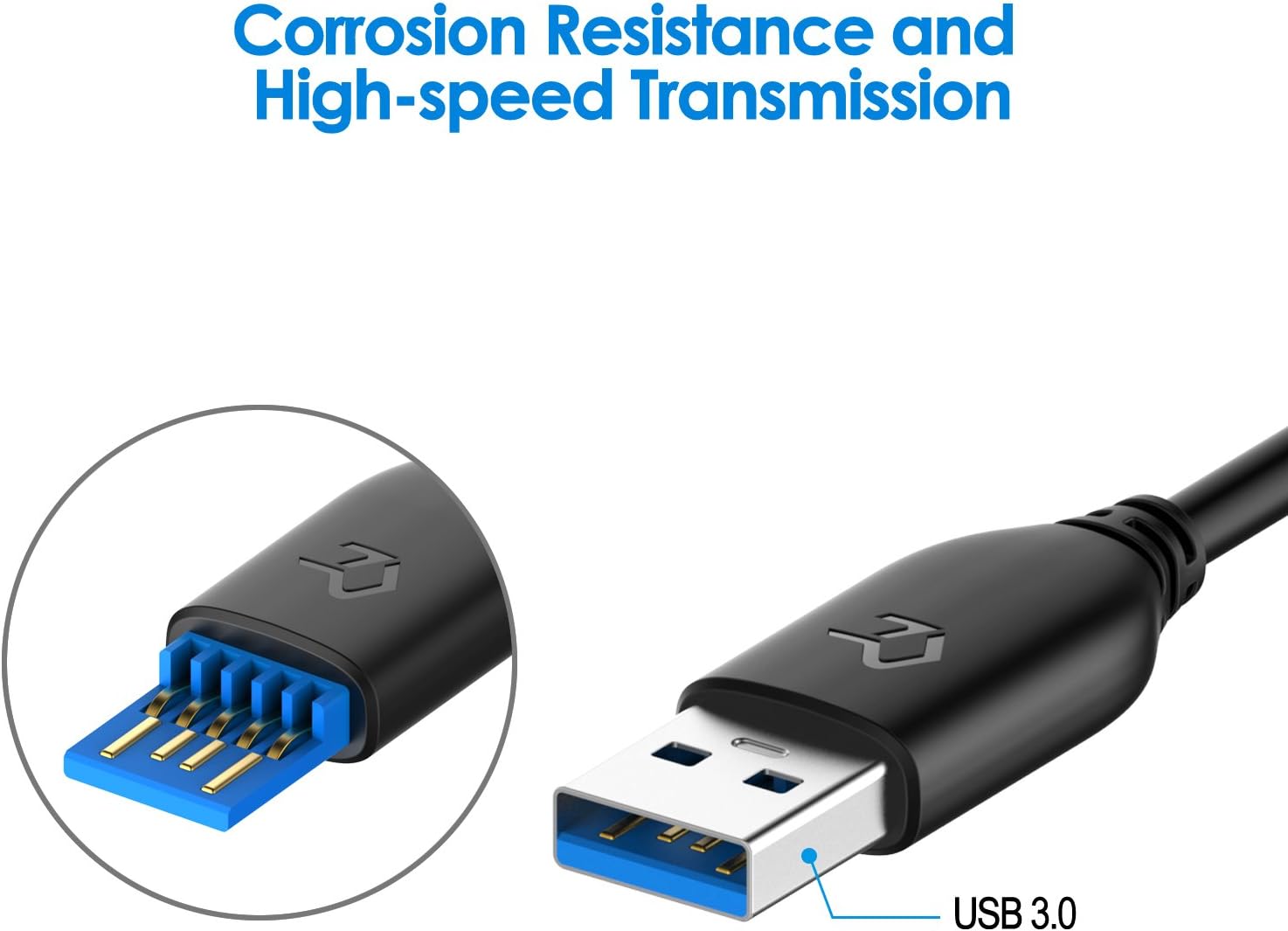 Rankie USB 3.0 Cable, Type A to Type A, 1-Pack 6 Feet: Computers & Accessories