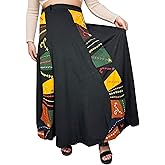 Agan Traders Women's 2025 Winter Distressed Boho Gypsy Hippie Patched Skirt - Adjustable Wrapper Thick Long Skirts for Women