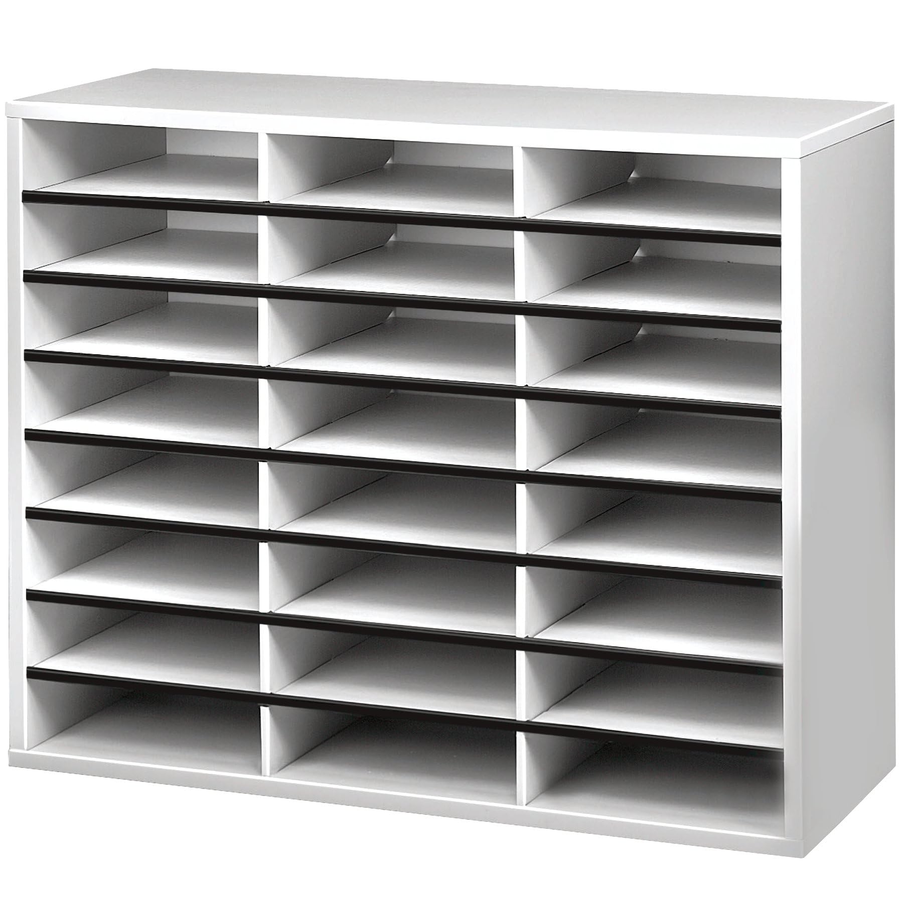 Photo 1 of Fellowes 25041 Literature Organizer - 24 Compartment, Letter, Dove Gray
