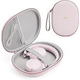 Headphone Case Hard Shell for JBL Tune 520BT/510BT/500BT/720BT/Bose/Soundcore Anker/BERIBES/KVIDIO/TOZO/JLab, Ultra-Slim Pocket Over-Ear Headset Universal Portable Travel Organizer Bag (Pink)