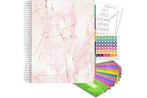 Global Printed Products Budget Planner & Monthly Bill Organizer With 12 Envelopes and Pockets. Expense Tracker Notebook and Financial Planner Budget Book to Control Your Money, 8.5" x 11", Pink Marble