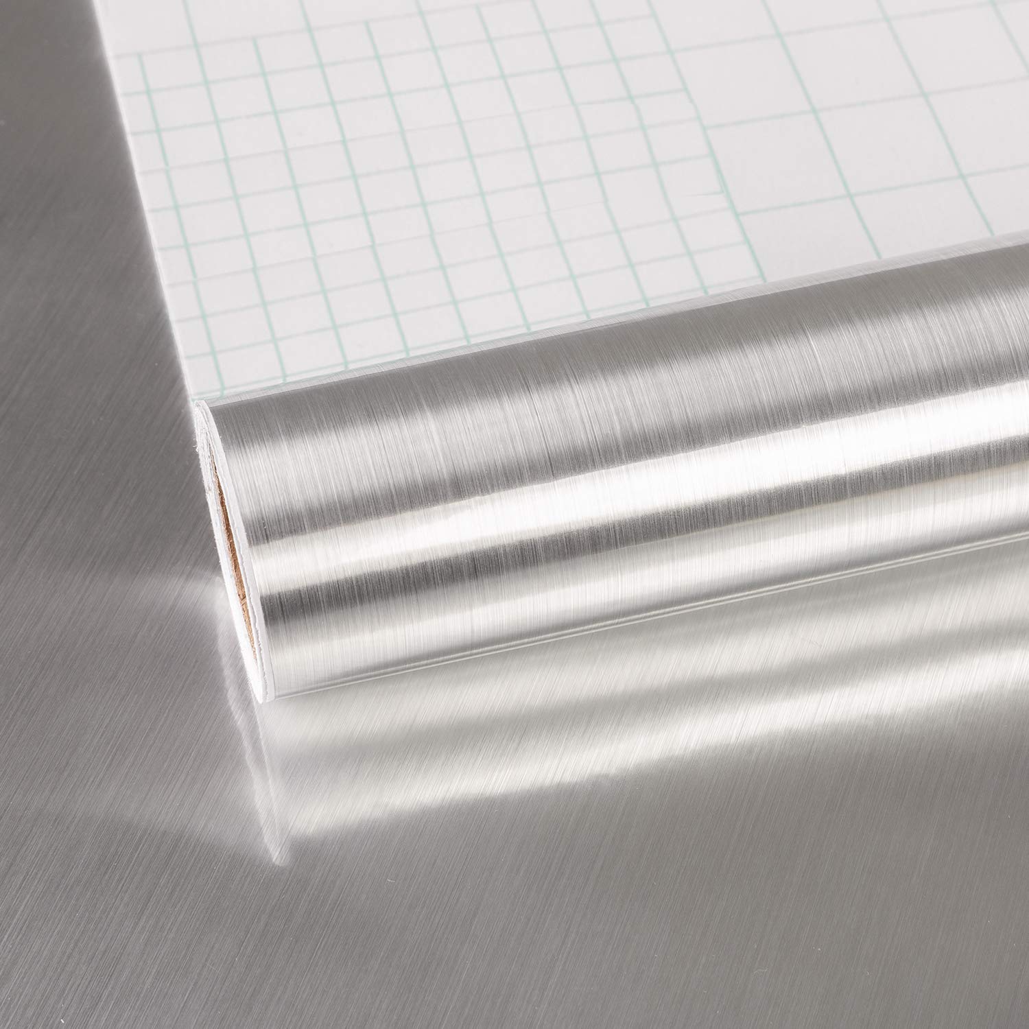 TOTIO Silver Wallpaper 40 cm x 3 m