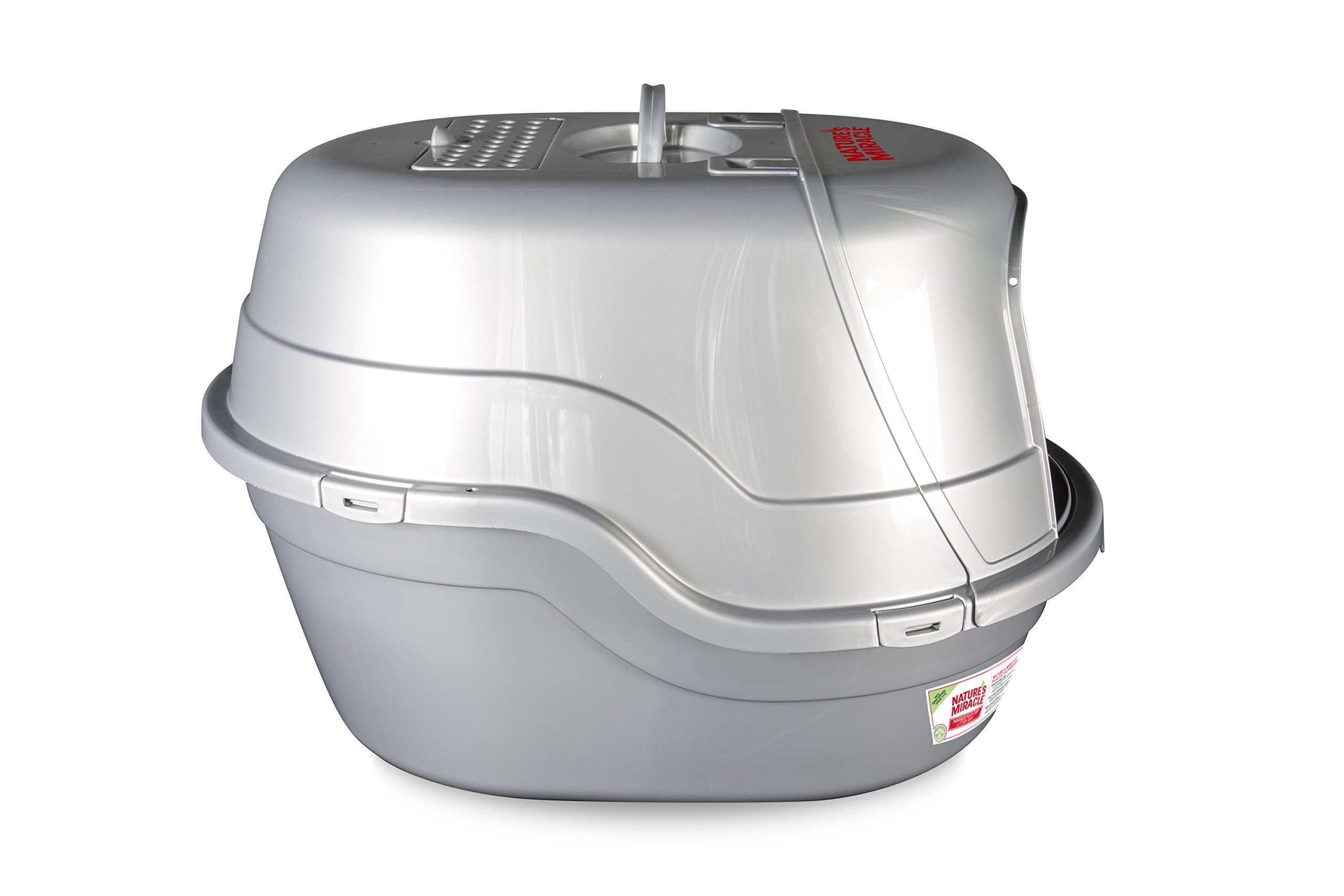 Nature's Miracle Oval Hooded Flip Top Litter Box w/ Odor Control The