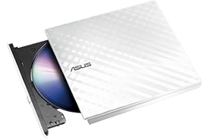 ASUS SDRW-08D2S-U/W/G/ACI/AS LITE External Slim 8X DVD-RW Mac Compatible External Optical Drive - White (SDRW-08D2S-U/WHT)