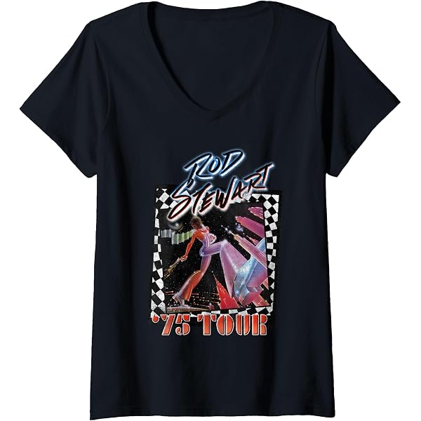 Amazon.com: Womens Official Queen Tour 75 V-Neck T-Shirt