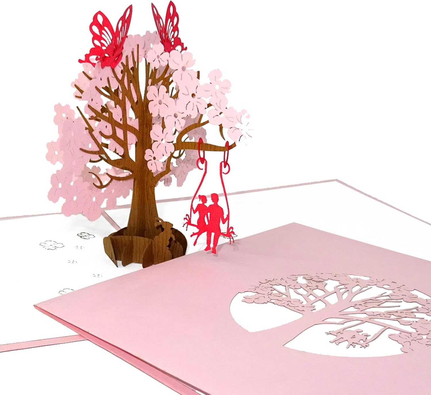 Voxloud Com Decorations Et Accessoires De Fetes Fournitures De Loisirs Creatifs Invitation Cartes De Fiancailles Amour Carte Danniversaire Carte Pop Up Butterflies In Love Mariage Couple Amoureux Sur Balancoire 3 D Carte De Mariage