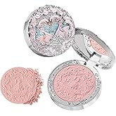 Flower Knows Swan Ballet Embossed Blush,Soft Pink Matte Powder Blush for Cheeks,Buildable & Blendable Face Makeup,Soft Long-Lasting Cute Make Up for Women & Girls,0.17 Oz(02 Romanticism)