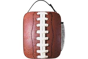 YOZIRIBO Kids Lunch Bag Lunch Box for Boys Girls Women Men, Reusable Insulated Lunch Tote Bag, Thermal Cooler Sack Food Handbags High Capacity for School Work Travel Picnic (American Football)