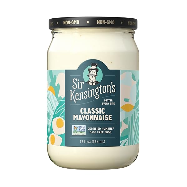 SIR KENSINGTON’S MAYONNAISE CLASSIC MAYO GLUTEN FREE, NON- GMO PROJECT VERIFIED, CERTIFIED HUMANE FREE RANGE EGGS, SHELF-STABLE 12 OZ