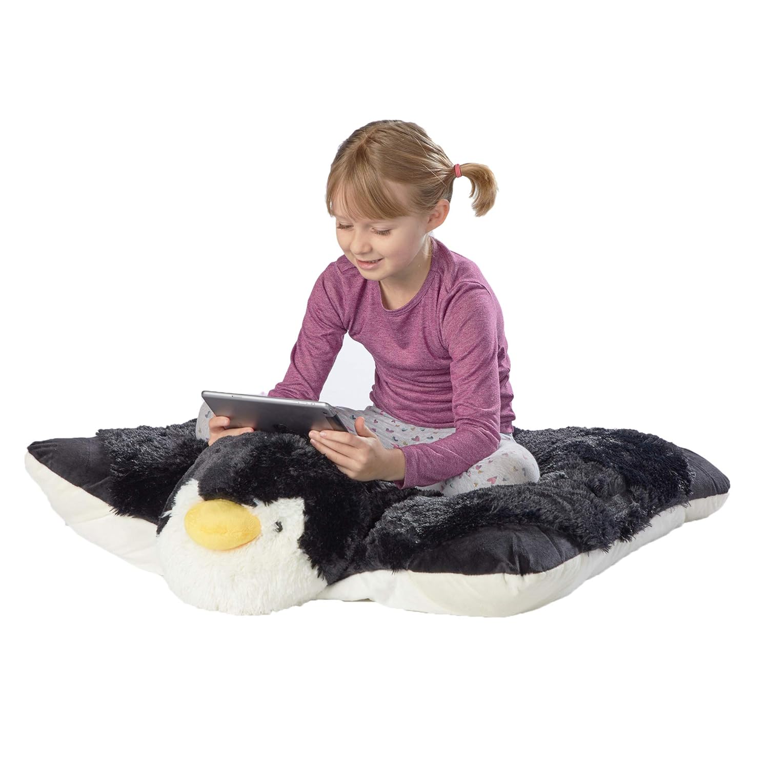 Pillow Pets Authentic 30 Purple Zebra Folding Plush Pillow