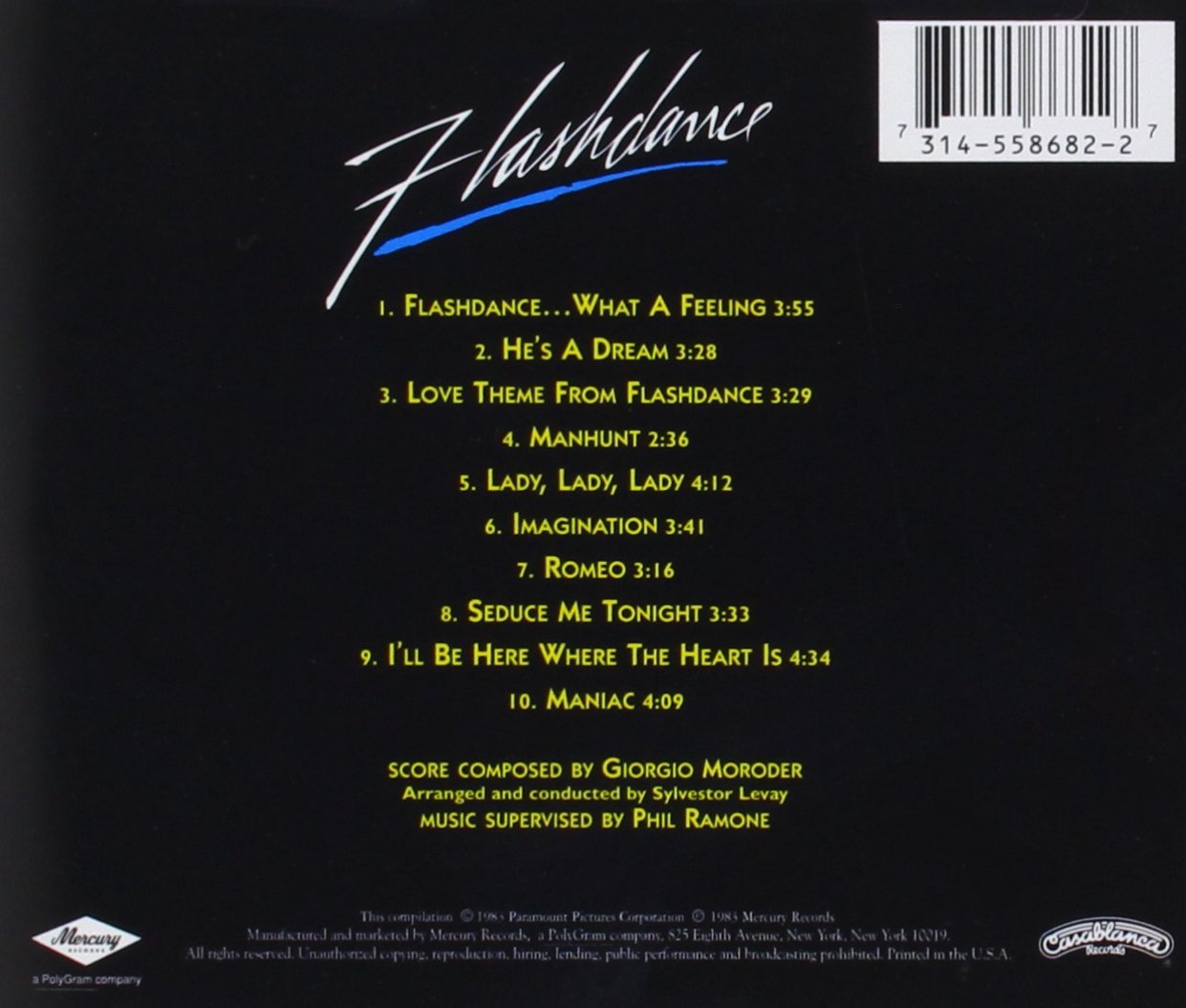 Giorgio Moroder Irene Cara Michael Sembello Laura Branigan Kim Carnes Donna Summer Joe Esposito Shandi Helen St John Cycle V Flashdance Original Soundtrack From The Motion Picture Amazon Com Music