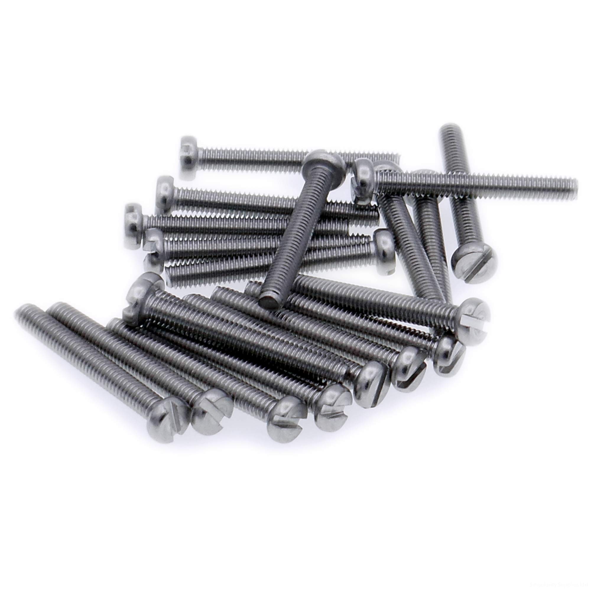 M3 (3mm x 40mm) Slot Cheese Machine Screw (Bolt) - Stainless Steel (A2) (Pack of 20)