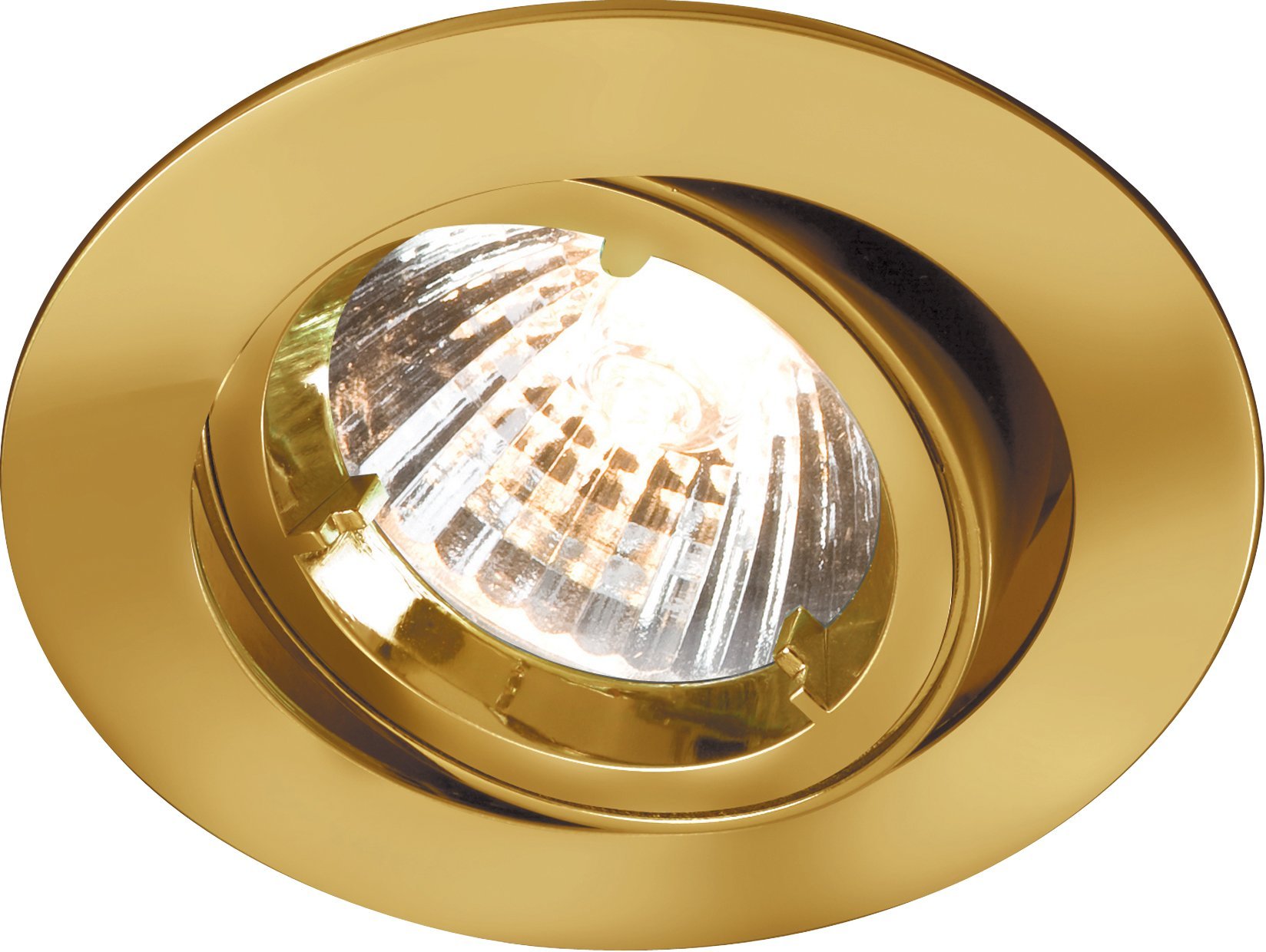 Knightsbridge Recessed Spotlight with Tilt/Twist and Lock Downlight, Brass