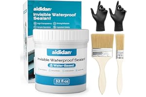 AIDIDAN Invisible Waterproof Sealant, Water- Based, Clear Waterproof Coating, Transparent Waterproof Glue Anti-Leakage Agent for roof & Walls, Indoor and Outdoor Liquid Waterproof Paint Adhesive (32 floz)