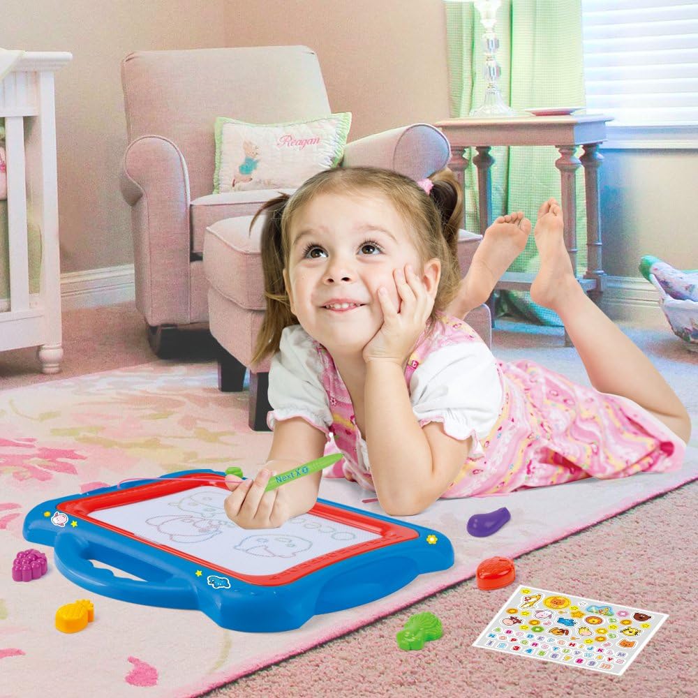 NextX Magnetic Drawing Board, Educational Writing and Learning Doodle Pad Creative Toy for Toddlers Boys Girls Age of 2, 3, 4, 5, 6 Year Old, Etch a Sketch: Toys & Games