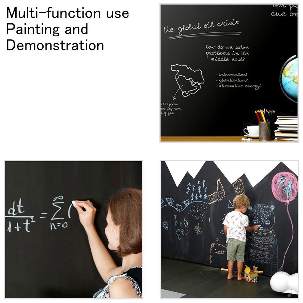 Etiqueta Engomada de Pizarra con 5 Tizas(43 * 200 cm), Ninonly ...